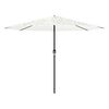 vidaXL Parasol de jardin avec m&acirc;t en acier blanc 388x388x248 cm