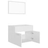 vidaXL Ensemble de meubles salle de bain 2 pcs Blanc Bois d'ing&eacute;nierie