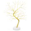 vidaXL Mini sapin de No&euml;l starburst 2 pc Dor&eacute; 12 x 50 cm Acier 108 LED