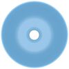 vidaXL Lavabo de salle de bain Céramique Bleu clair Rond