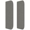 vidaXL T&ecirc;te de lit avec oreilles Gris fonc&eacute; 163x16x78/88 cm Tissu