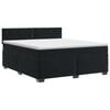 vidaXL Lit boxspring avec matelas Noir 180 x 200 cm Velours