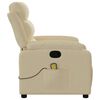 vidaXL Fauteuil de massage inclinable Cr&egrave;me Tissu