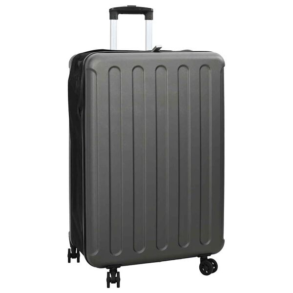 vidaXL Valise avec verrouillage Gris fonc&eacute; 50 x 30 x 76 cm Plastic ABS