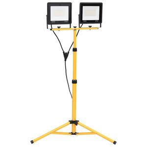 vidaXL Projecteur &agrave; LED avec tr&eacute;pied 2x100 W Blanc froid