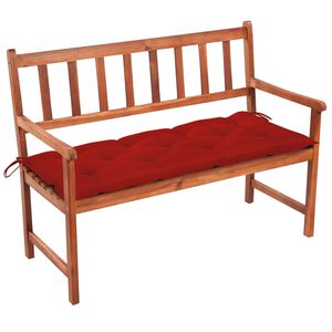 vidaXL Banc de jardin avec coussin 120 cm Bois d'acacia massif