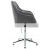 vidaXL Chaise pivotante &agrave; manger gris clair tissu