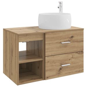 vidaXL Ensemble de mobilier de salle de bain 2 pc Ch&ecirc;ne artisanal