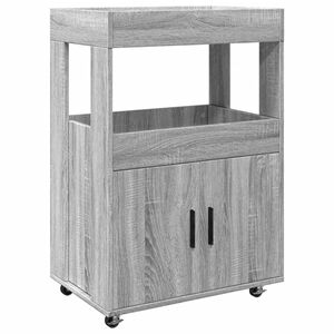 vidaXL Chariot de bar sonoma gris 60x39,5x89 cm bois d'ing&eacute;nierie
