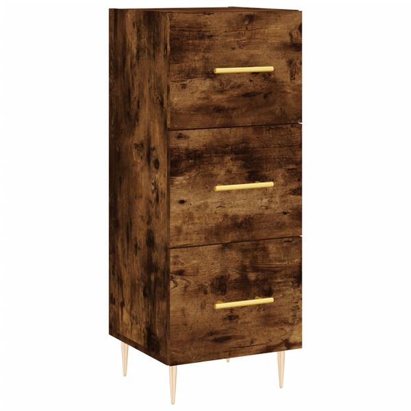 vidaXL Buffet Ch&ecirc;ne fum&eacute; 34,5x34x90 cm Bois d'ing&eacute;nierie