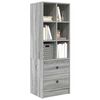 vidaXL Haut Armoire avec tiroir Gris Sonoma 45,5 x 34 x 127 cm