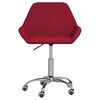 vidaXL Chaise pivotante de bureau Rouge bordeaux Tissu