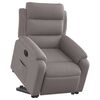 vidaXL Fauteuil inclinable &eacute;lectrique taupe tissu