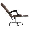 vidaXL Fauteuil inclinable de bureau Marron Similicuir