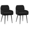 vidaXL Chaises de salle &agrave; manger 2 pc Velours Noir 59 x 59,5 x 90 cm