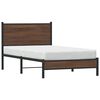 vidaXL Cadre de lit en métal sans matelas chêne marron 100x190 cm