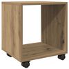 vidaXL Armoire &agrave; roulettes ch&ecirc;ne artisanal bois d'ing&eacute;nierie