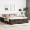 VidaXL Cadre de lit ottoman avec matelas marron 200x200 cm similicuir