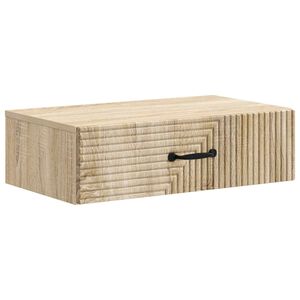 vidaXL Table d'appoint murale Ch&ecirc;ne Sonoma 59 x 34,5 x 17 cm