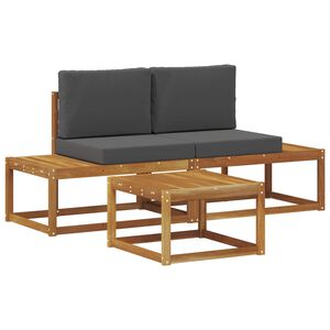 vidaXL Ensemble de canap&eacute;s d'ext&eacute;rieur 3 pc Naturel