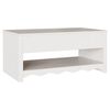 vidaXL Table basse Drammen Blanc 99 x 55 x 45 cm Bois massif en pin