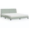 vidaXL Lit avec matelas gris clair 180x200 cm velours