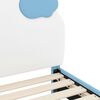 vidaXL Cadre de lit pour tout-petit avec tête de lit Bleu 70 x 140 cm