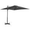 vidaXL Parasol de jardin en porte-&agrave;-faux et poteau en aluminium
