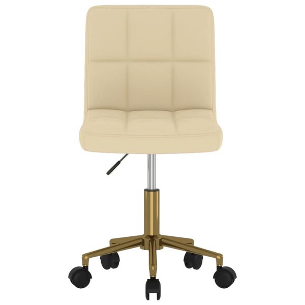 vidaXL Chaises pivotantes &agrave; manger lot de 2 cr&egrave;me velours