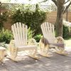 vidaXL Chaises &agrave; bascule Adirondack lot de 2 bois de sapin massif