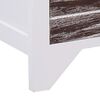 vidaXL Meuble TV Blanc et marron 115x30x40 cm Bois de Paulownia