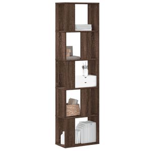vidaXL Biblioth&egrave;que 5 niveaux ch&ecirc;ne marron bois ing&eacute;nierie