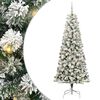 vidaXL Sapin de No&euml;l Artificiel &agrave; Branches Articul&eacute;es Vert et blanc