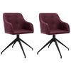 vidaXL Chaises &agrave; manger pivotantes lot de 2 violet tissu