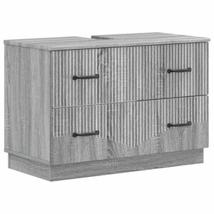 vidaXL Meuble sous Lavabo de Salle de Bain HOORN Sonoma gris