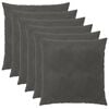 vidaXL Housse de coussin 6 pcs HEERLEN Gris fonc&eacute; 55 x 55 cm Velours