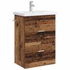 vidaXL Ensemble de mobilier de salle de bain Bois ancien