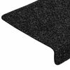 vidaXL Tapis d'escalier autocollants 30 pi&egrave;ces 65 x 21 x 4 cm Noir Bord rectangulaire
