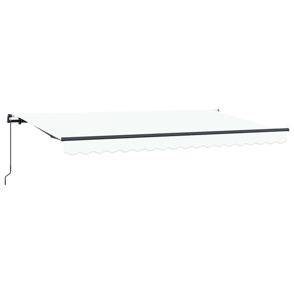 vidaXL Auvent R&eacute;tractable Blanc 400 x 200 cm tissu
