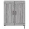 vidaXL Buffet haut Sonoma gris 69,5x34x180 cm Bois d'ing&eacute;nierie