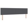 vidaXL T&ecirc;te de lit LED Gris fonc&eacute; 200 cm Tissu en velours c&ocirc;tel&eacute;