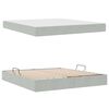 vidaXL Lit avec rangement et matelas Gris clair 160 x 200 cm Velours