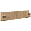 vidaXL T&ecirc;te de lit avec armoire 3 pc Ch&ecirc;ne artisanal Bois d'ing&eacute;nierie