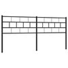 vidaXL T&ecirc;te de lit de remplacement m&eacute;tal noir 160 cm