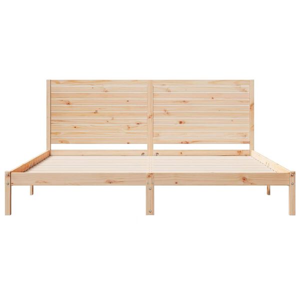 vidaXL Cadre de lit extra long sans matelas 200x220 cm bois massif