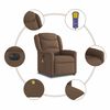 vidaXL Fauteuil inclinable de massage &eacute;lectrique marron tissu
