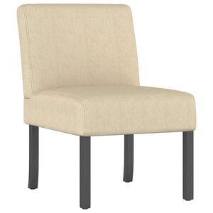 vidaXL Fauteuil sans accoudoirs cr&egrave;me tissu