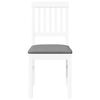 vidaXL Chaises &agrave; manger coussins 2 pcs blanc bois massif caoutchouc
