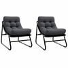 vidaXL Mobilier de jardin 2 pc Noir Acier enduit de poudre