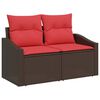 vidaXL Canap&eacute; de jardin Marron 123 x 62 x 69 cm polyrotin